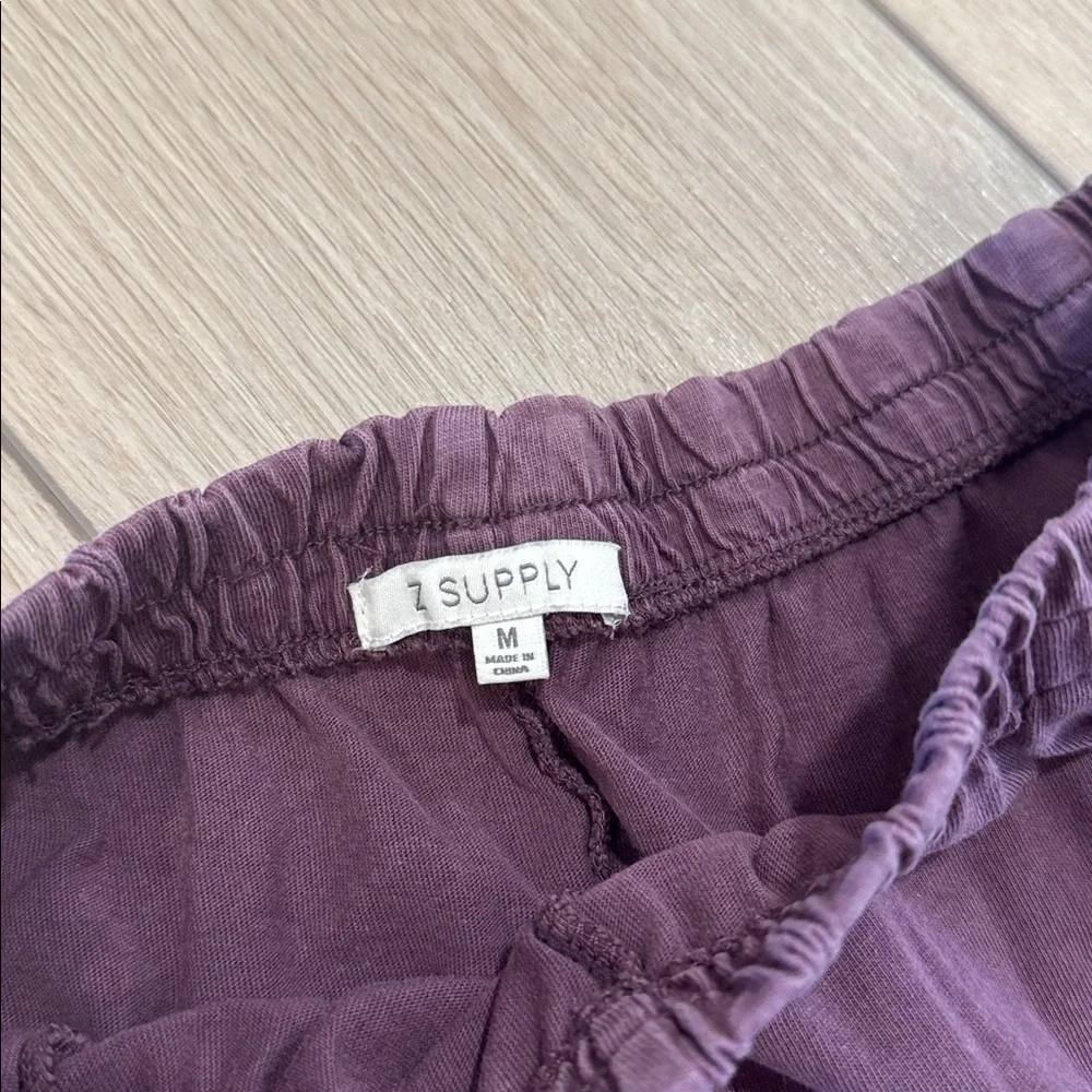 Z Supply Scout Wide Leg Pants in Plum - Picture 3 of 9